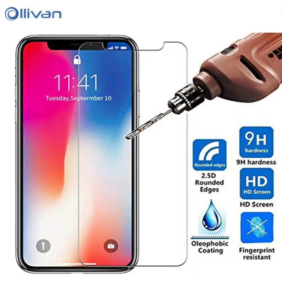 Закаленное стекло для iPhone XS Max X 7 8 6 S Plus 5 5S SE tremp glass Flim Cover ipone XR Защитная пленка