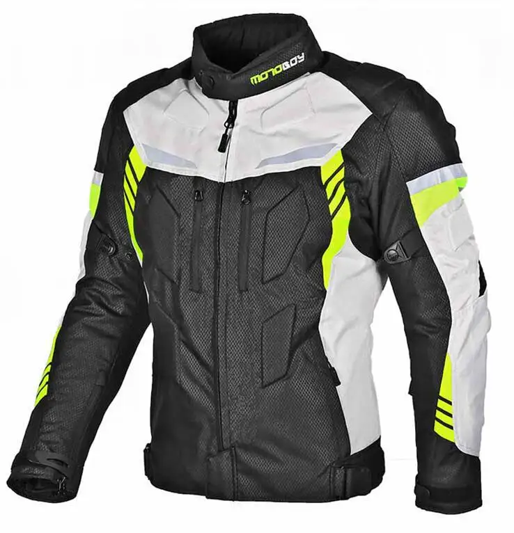 MOTOBOY новая мотоциклетная куртка с водонепроницаемой и теплой подкладкой и CE протекторы пальто для 4 сезона Одежда - Цвет: Grey