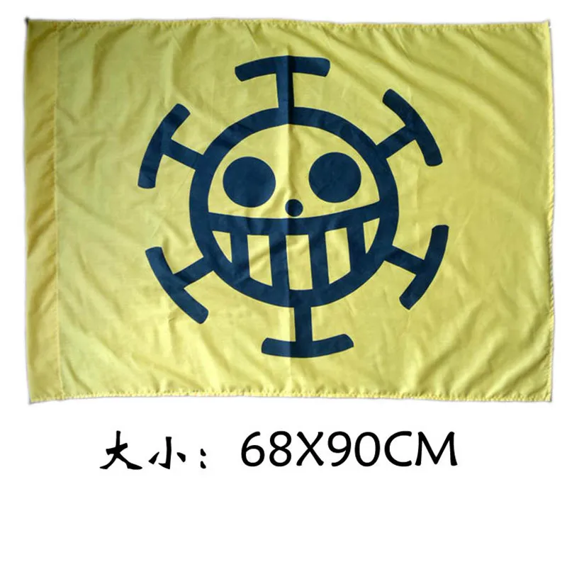 One Piece Trafalgar Law Flag Home Decor Party Decoration 68x90cm Flags Banners Accessories Aliexpress