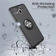 Funda de silicona para Samsung Galaxy Grand Prime G530 G531, con imán de Metal, anillo de agarre, TPU, 530, 531
