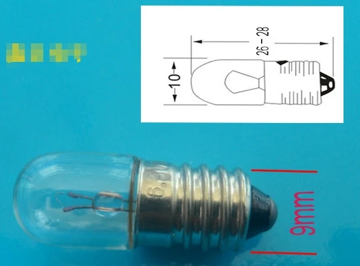 E10 12v 0.1a индикаторная лампочка для приборная машина, инструментальное оборудование и т. Д