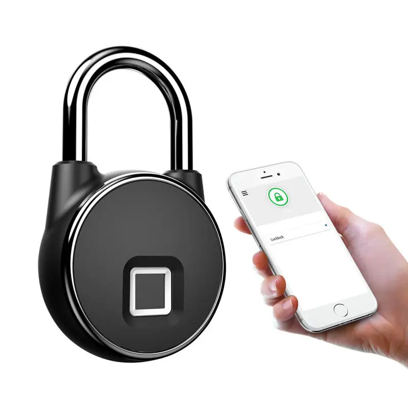  P22+ Smart Waterproof Keyless Portable Bluetooth Smart Fingerprint Lock Padlock Anti-Theft Ios Andr