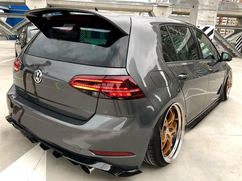 Для Volkswagen GOLF 7 MK7 MK7.5+ FRP материал праймер цвет украшение в виде хвостового крыла задний багажник спойлер на крыше(не forGTI