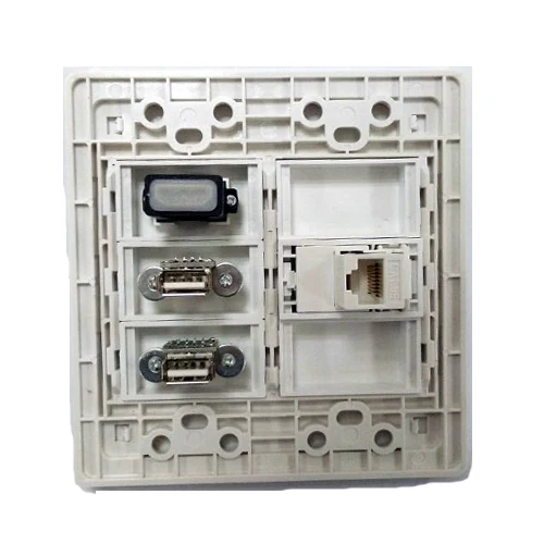 Настенная панель 120 мм Сетевая розетка RJ45 Cat5e USB и HDMI лицевая розетка|network rj45|rj45