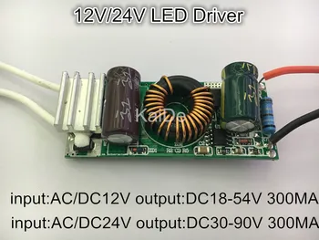 

low voltage AC/DC 12V24V LED driver output 18-90V 300MA DC to DC Solar power step-up led driver boosting transformer