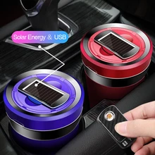 Posacenere automatico ricaricabile a energia solare LED posacenere per Auto posacenere per accendisigari rimovibile per portabicchieri per Auto accessori per Auto