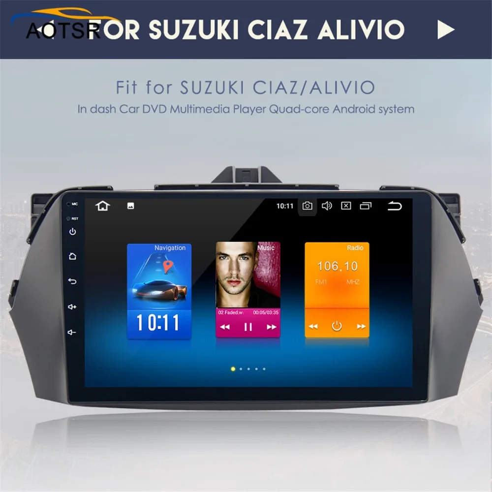 Flash Deal Car radio stereo Android 8.0 for Suzuki Alivio Ciaz 2016 with 9" IPS Touch Screen Steering Wheel Control GPS External Microphone 1