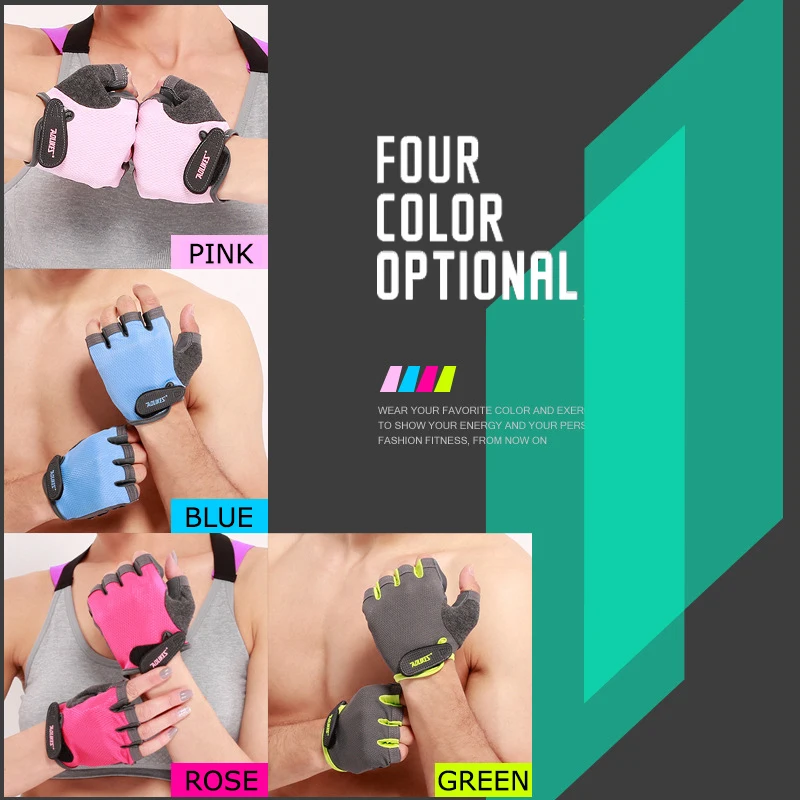 Gym Fitness Sports Gloves Body Building Weight Lifting Riding Protector Breathable Woven Antiskid Armor For Men Women