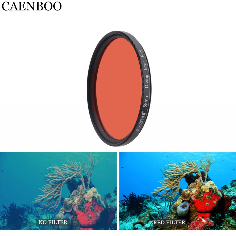Фильтры для объектива экшн камеры CAENBOO Go Pro Hero 5 6 цветов красный подводный Круглый