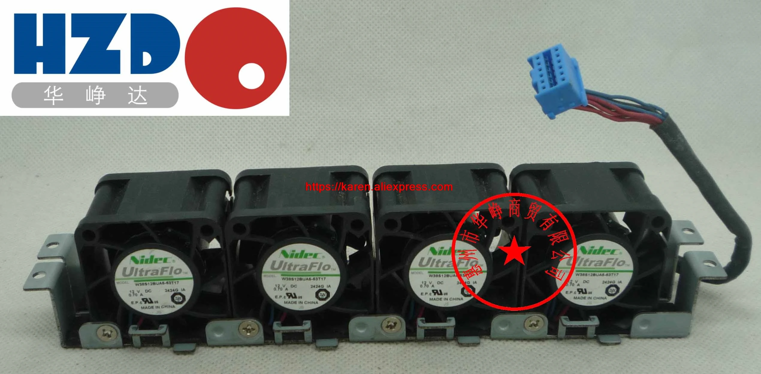 

NIDEC 4cm W38S12BUA5-53T17 0.7A MGT4012ZB-W28 4028 12V 0.4A 0.55A 4wire cooling