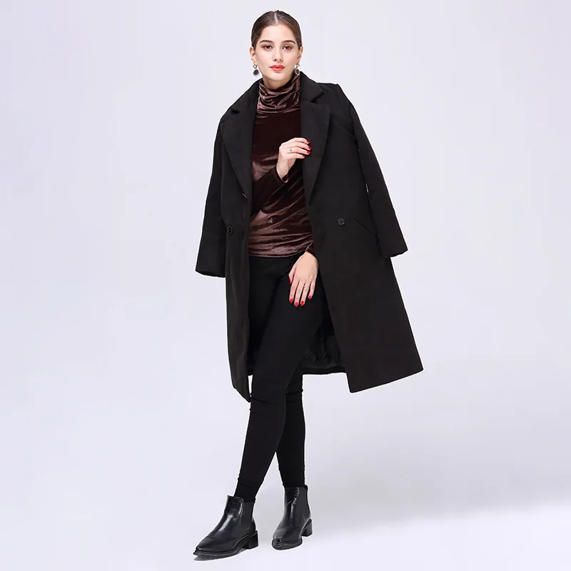 Pardessus Modèle Laine Fonds Black culture Solide Rallongent Jr961 Couleur Manteau De Nouveau gules Auto 2018 Tempérament Automne Lâche CxqwY0EB
