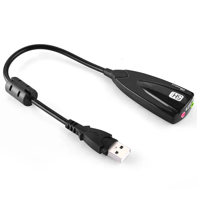Hot Deal Laptop External USB 2.0 Virtual 7.1 Channel Surround Sound Card w/12 CH Equalizer,USB to 3.5mm Stereo Audio Microphone
