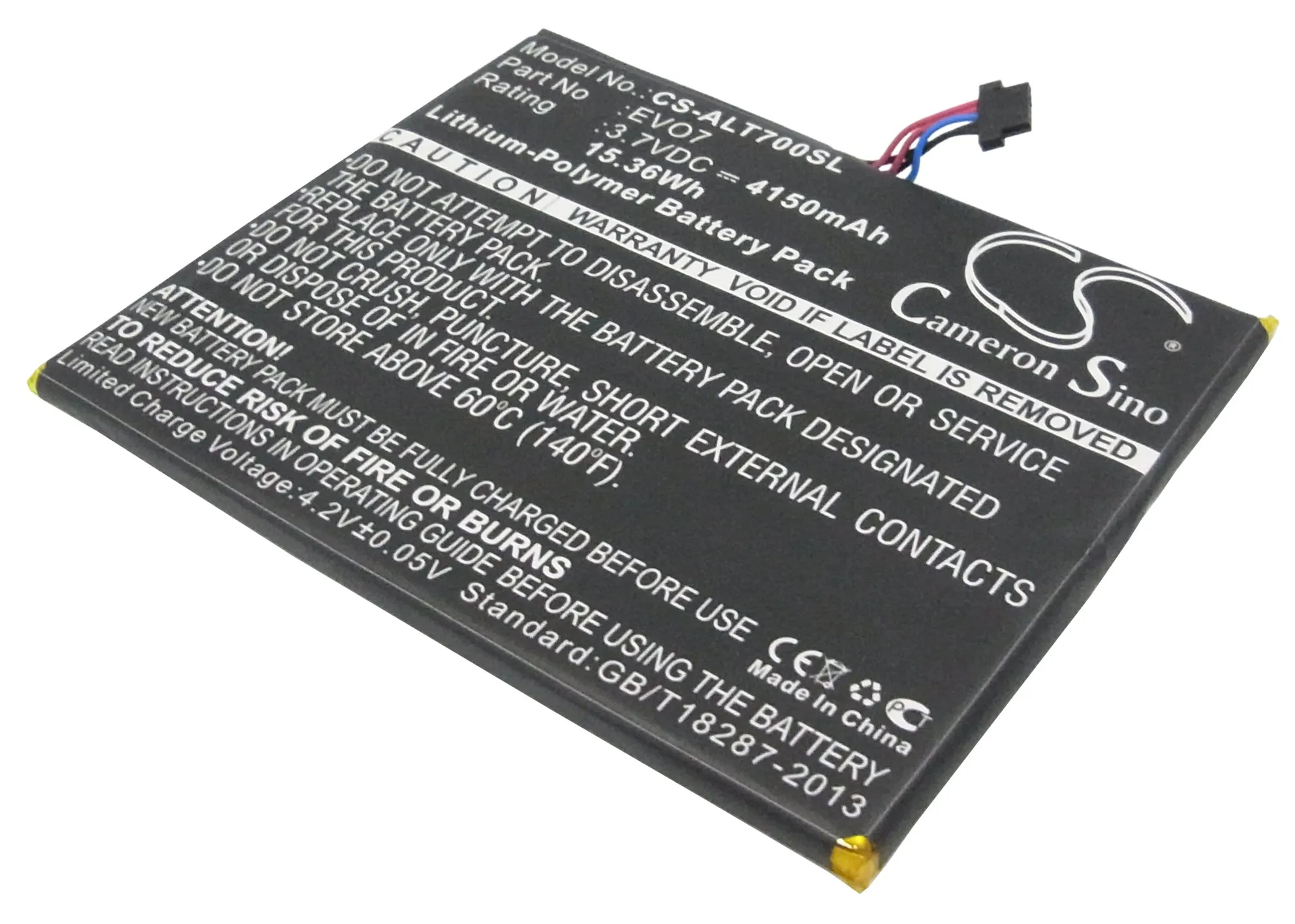 Аккумулятор Cameron Sino 4150mAh CAB4160000C1 EVO7 для Alcatel One Touch EVO 7 OT T70 2AALDE1|Батареи планшетов и