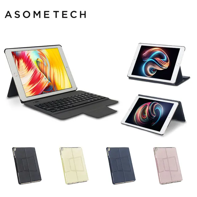 Best Offers Ultra Slim Wireless Bluetooth Keyboard Case For ipad 2018 Flip Stand Leather Cover For 2017 New ipad Air 1/2 Tablet Keypad Cases