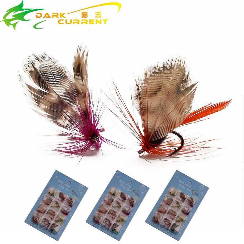 12PCS Fly Fishing Lure Baits Kit Caddis Bait Wet /Dry Fly for Trout