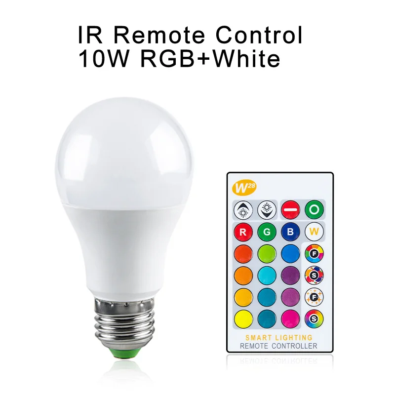 85-265 в E27 светодиодный светильник RGB 15 Вт Bluetooth Wifi приложение управление умная лампа 10 Вт RGBW подсветка rgbww лампа ИК пульт дистанционного управления Домашний Светильник ing - Испускаемый цвет: IR RGBW 10W
