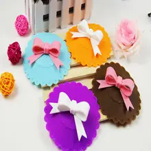 Kawaii Bowknot Анти-пыль силиконовые крышки для чайная чашка с крышкой кофе Caneca Xicara чашки для чая присоска уплотнение колпачок подарки