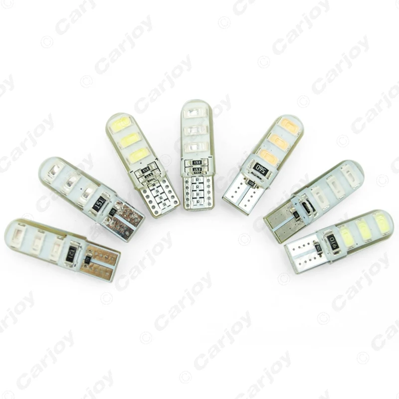 LEEWA 2 шт. автомобиль T10 194 501 W5W 5730 6SMD силиконовый Светодиодный Боковой номерной знак