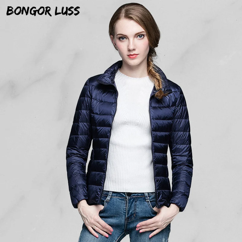 BONGOR LUSS Slim Women Winter Puffer Jacket Autumn Ultra Light Jacket