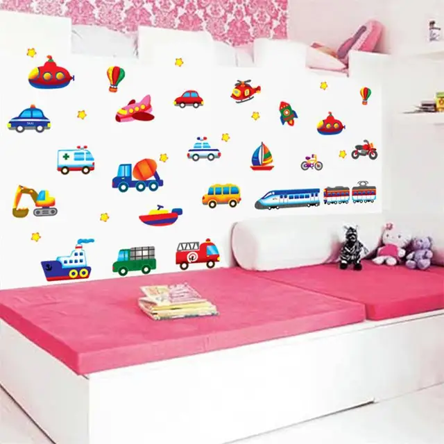 Kid Cartoon Car Plane Wall Stickers For S Room Decals Kid Cartoon Car Plane Wall Stickers For S Room Decals Children Nursery Decorative