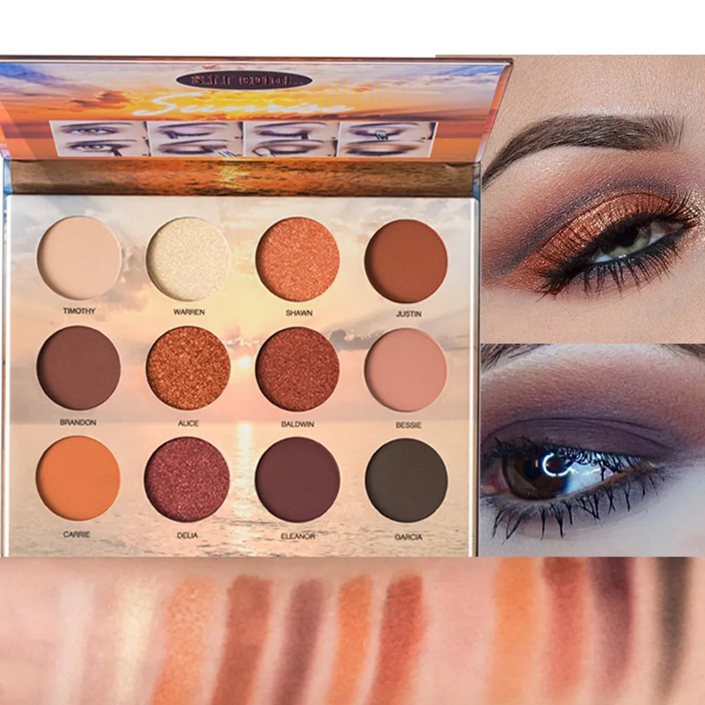 

Make Up Eyeshadow 12 Colors Diamond Sequins Pearlescent Eye Shadow Powder Waterproof Shimmer and Shiny Beauty Cosmetic Powder