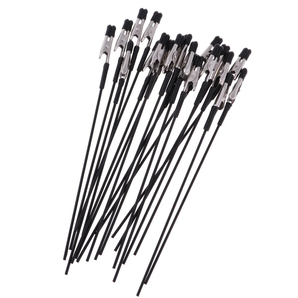 20Pcs Airbrush Alligator Clip Model Color Inkjet Painting Sticks with Holder Airbrush Alligator Clip with Holder Base Set
