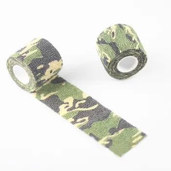 

2.5cm/5cm/7.5cm Outdoor nonwovens Self-adhesive bandage Jungle camouflage tape Elastic tape Outdoor military supplies 1pcs