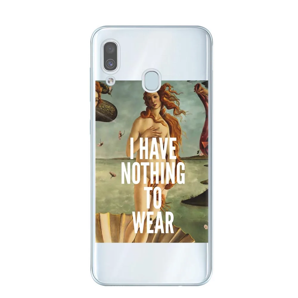 Чехол для телефона в винтажном стиле статуя Давида для Samsung A10 A20 A30 A40 A50 A60 A70 A80 A6 A8 A7 A9 Plus Мона Лиза Ван Гог Забавный чехол