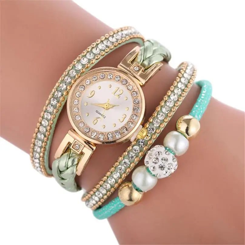 Relojes mujer, женские наручные часы с металлическим ремешком, браслет, кварцевые часы для женщин, женские часы, женские модные часы - Цвет: Green