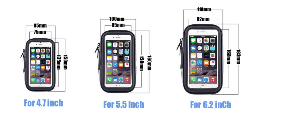 Motorcycle-phone-holder-moto-bag-waterproof-stand-bick-cellphone-cover size