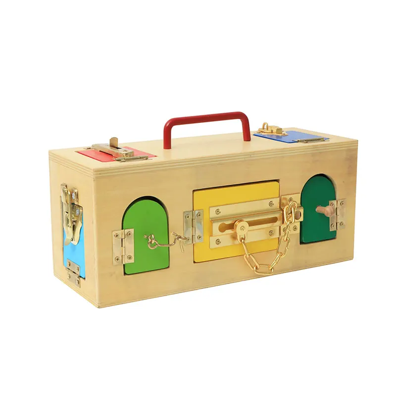  Wooden Montessori Toys Baby Montessori Lock Box Learning Educational Toys for Toddlers For Children