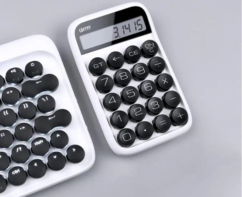 3 colors Xiaomi Loffee Calculator Vintage Decompressed detachable keycap intelligent shutdown student office calculation tool (11)
