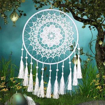 

1pcs Vintage Handmade Dream Catcher DreamCatcher Net with Cotton Tassels Wall Hanging Decoration Car Ornament Craft Gifts