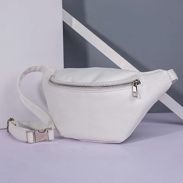 Поясная Сумка для женщин Heuptas Waistbag Heuptasje Bolsa Cintura Heuptas Dames поясная сумка из мягкой кожи черный Bumbag K028 - Цвет: NO chain White