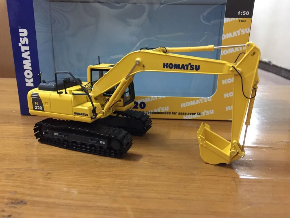 Новая коллекция! Komatsu PC220 экскаватор 1/50 масштаб литой металл модель