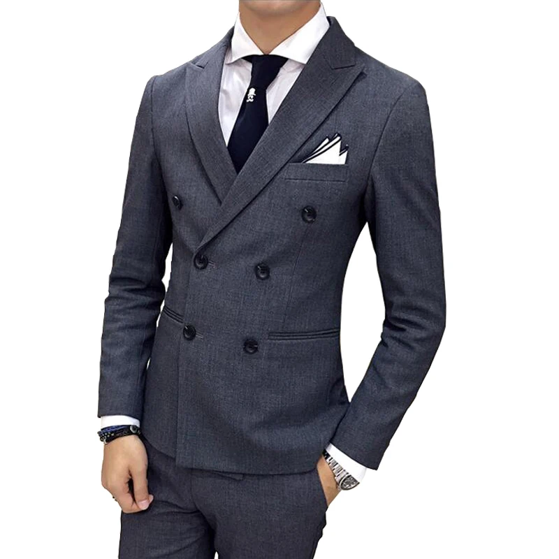 

New High-quality Goods Cotton Groom's Best Fashion Pure Color Mans Suit Blazer / Male Formal Business Suit Jackets ( 1 Piece )