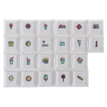 

DSA Profile Personality 22 Keyboard Keycap Dye Sublimation PBT Key Cap Hat for PC Computer Notebook Use Supplies