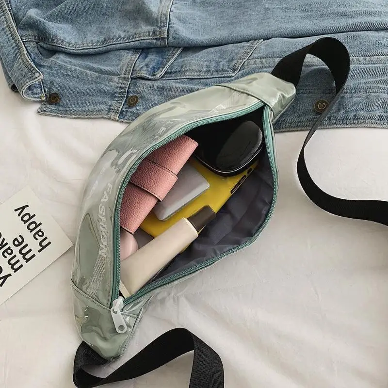 Для девочек желе Васит сумка Письмо печати Fanny Pack новые летние поясная для женщин грудь телефон Сумки