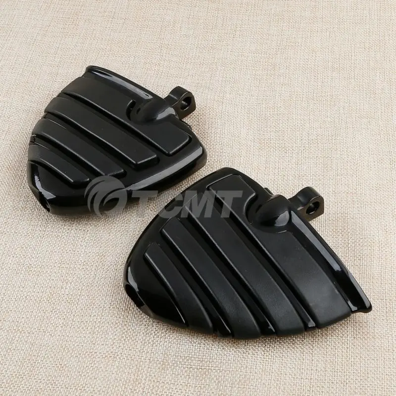Black Cruiser Foot Rests Pegs For Harley-Davidson Softail Dyna Road King New