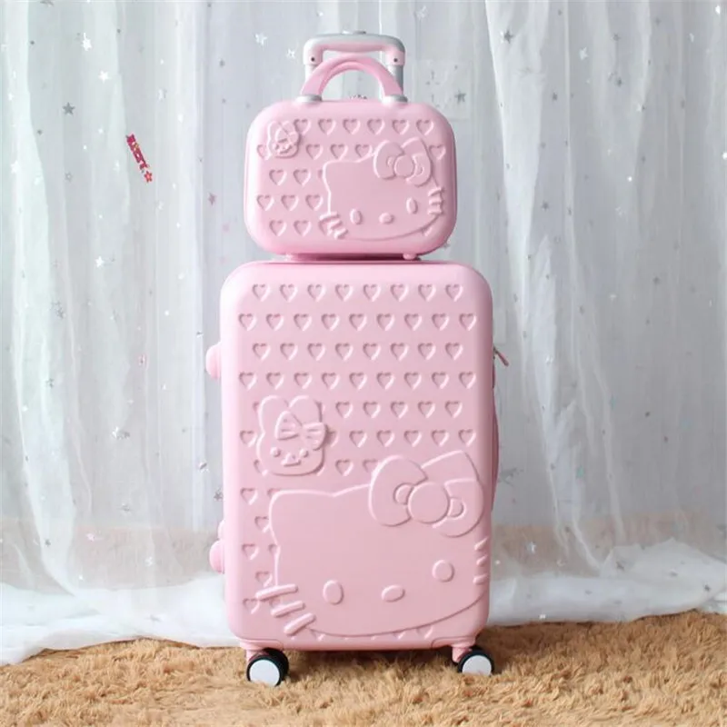 20"24"28" Hello Kitty Suitcase Sets,Children Women's KT Luggage,High