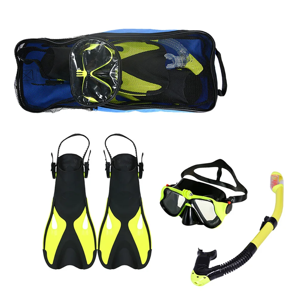 4-pieces snorkeling set Snorkeling Goggles Combo Set for Adult and Child Anti-fog Goggles Mask+Snorkel Tube+Fins+Gear Bag A 4-pieces snorkeling set Snorkeling Goggles Combo Set for Adult and Child Anti-fog Goggles Mask+Snorkel Tube+Fins+Gear Bag A
