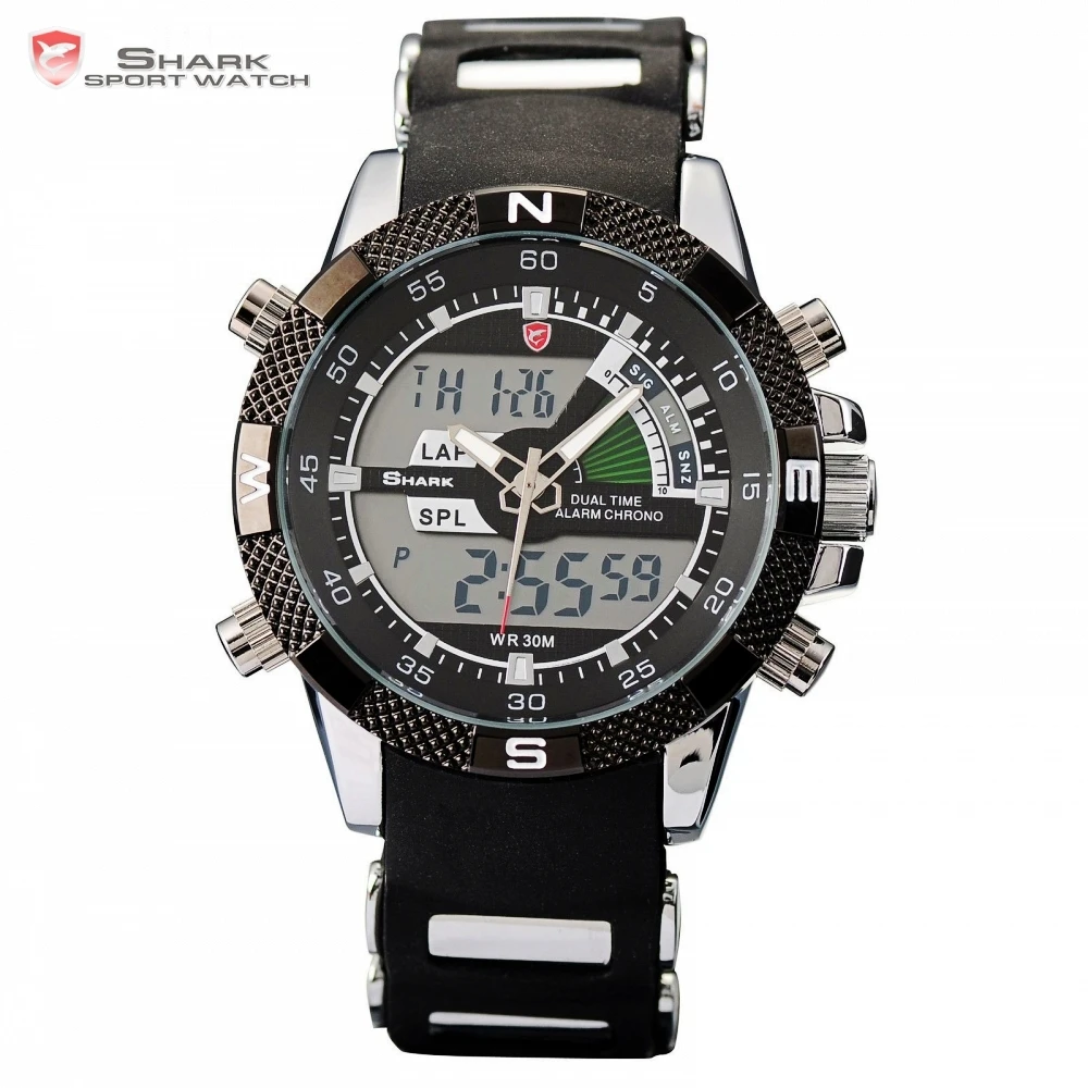 Porbeagle SHARK Sport Watch Black Military Rubber Band Hiking Digital LCD Electronic Watches Date Chronograph Male Clock /SH042 Porbeagle SHARK Sport Watch Black Military Rubber Band Hiking Digital LCD Electronic Watches Date Chronograph Male Clock /SH042