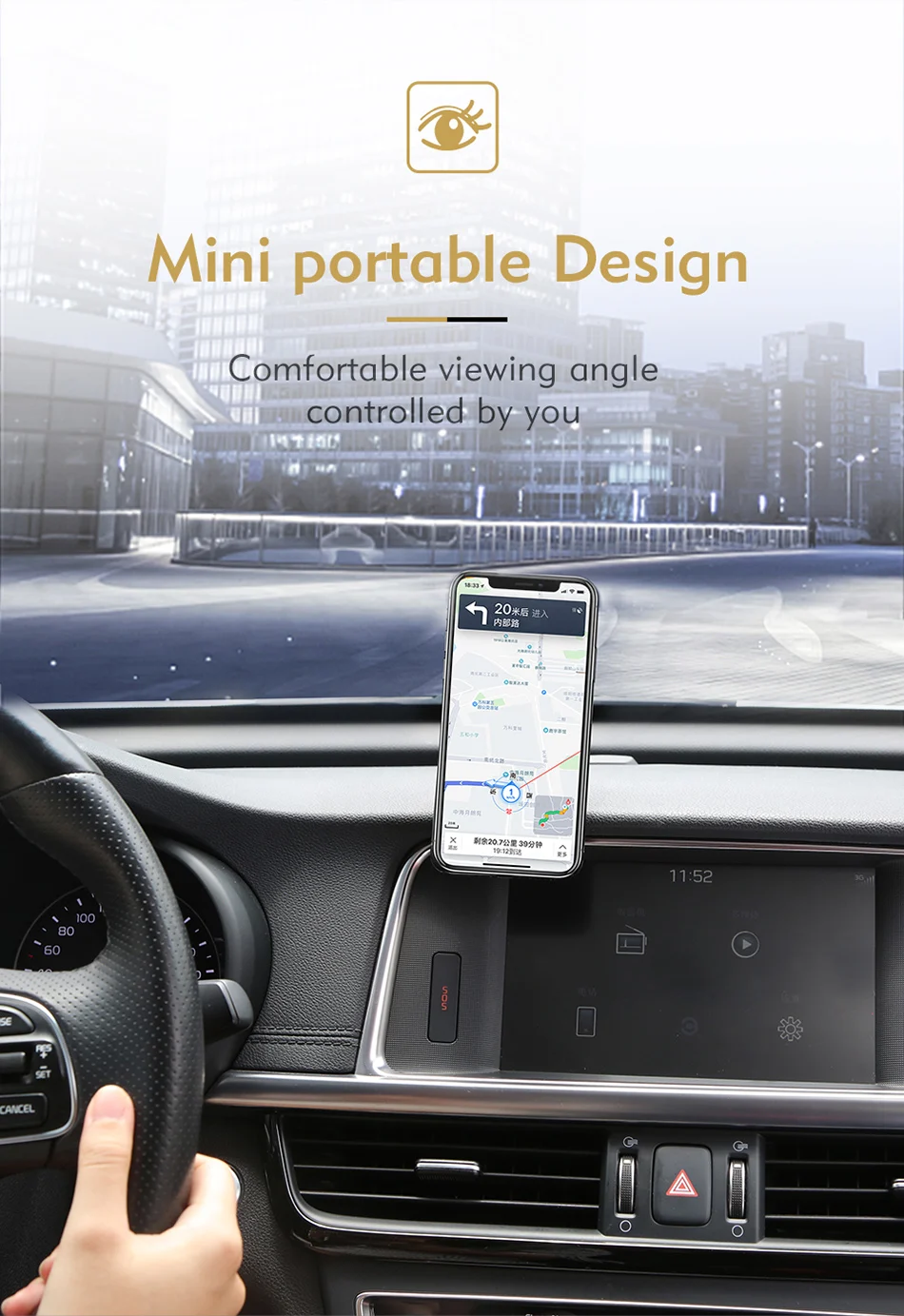 Benks Strong Magnetic Car Phone Holder Air Vent Mount Stand For iPhone X 8 7 6s Plus Samsung Aluminum Alloy Mobile Auto Bracket (5)