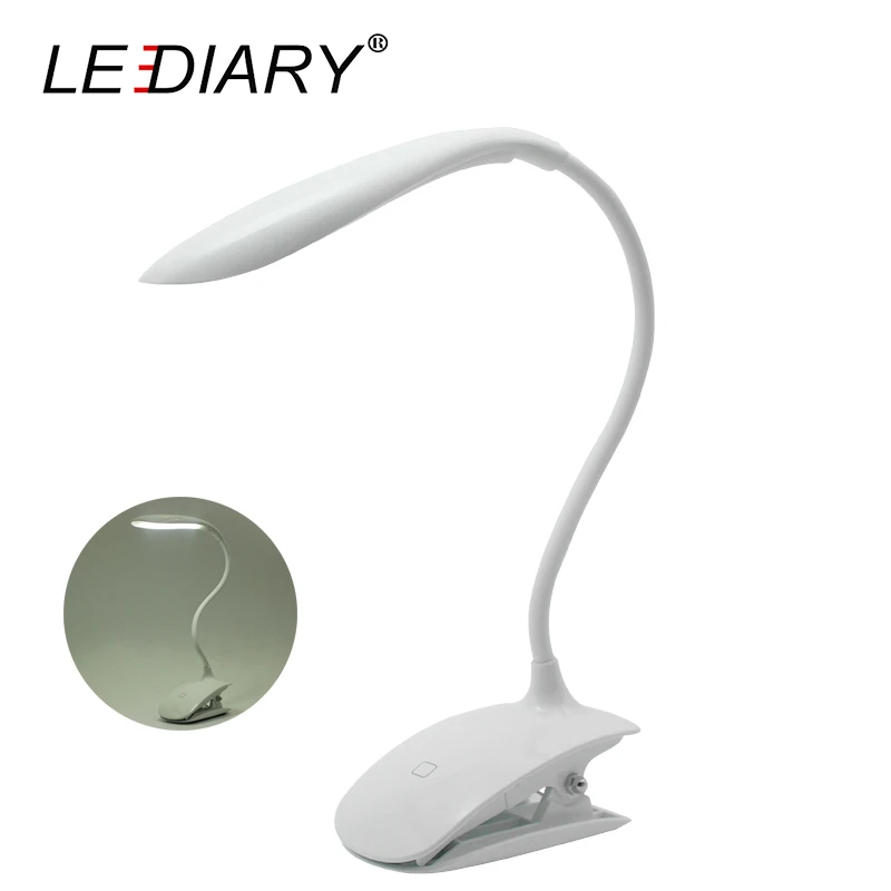 LEDIARY Rechargeable LED Reading Desk Lamps With Clamp USB 5V 3W