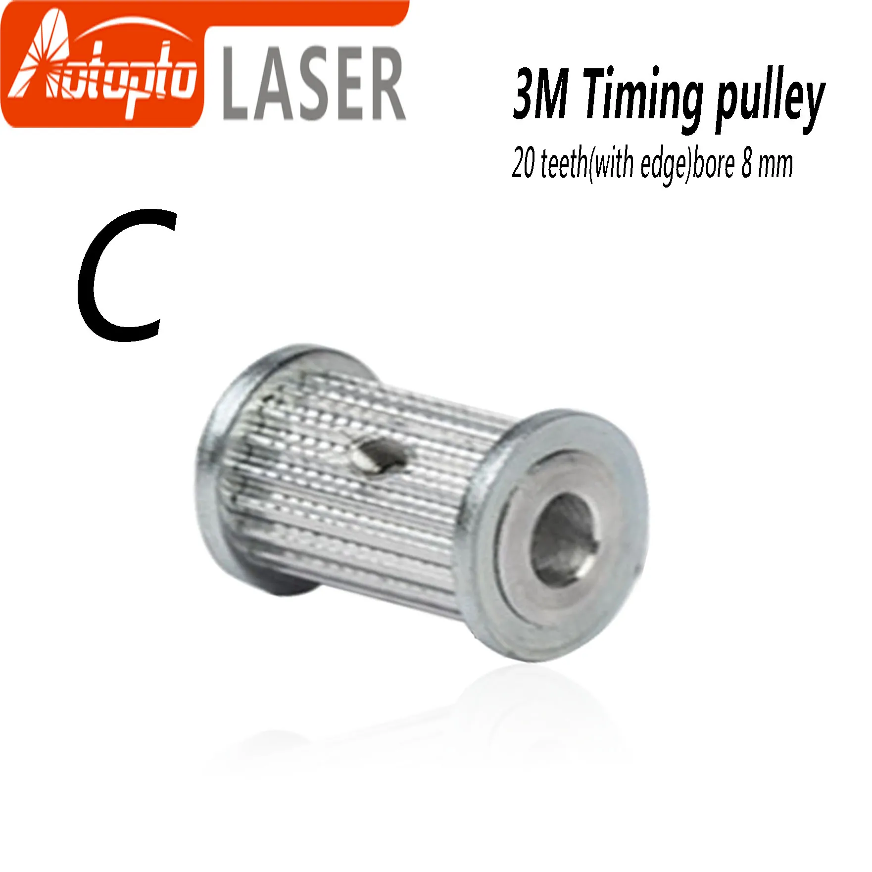 CO2 Laser Metal Parts Synchronous HTD 3M Gear Pulley 6.35/8/12mm for DIY CO2 Laser Engraving Cutting Machine