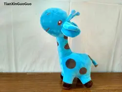 Около 24 см синий жираф плюшевые игрушки прекрасный мультфильм Жираф Мягкая кукла детские игрушки, подарок на день рождения b2820