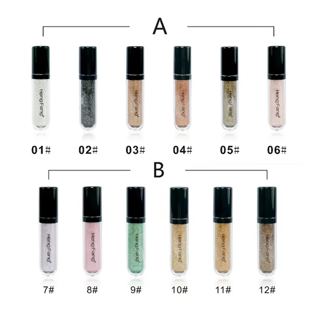 6 цветов/Набор теней для век набор металлических жидких теней для век водонепроницаемый Алмазный Блеск Макияж Мягкий Шарм красочный Жемчуг подводка для глаз