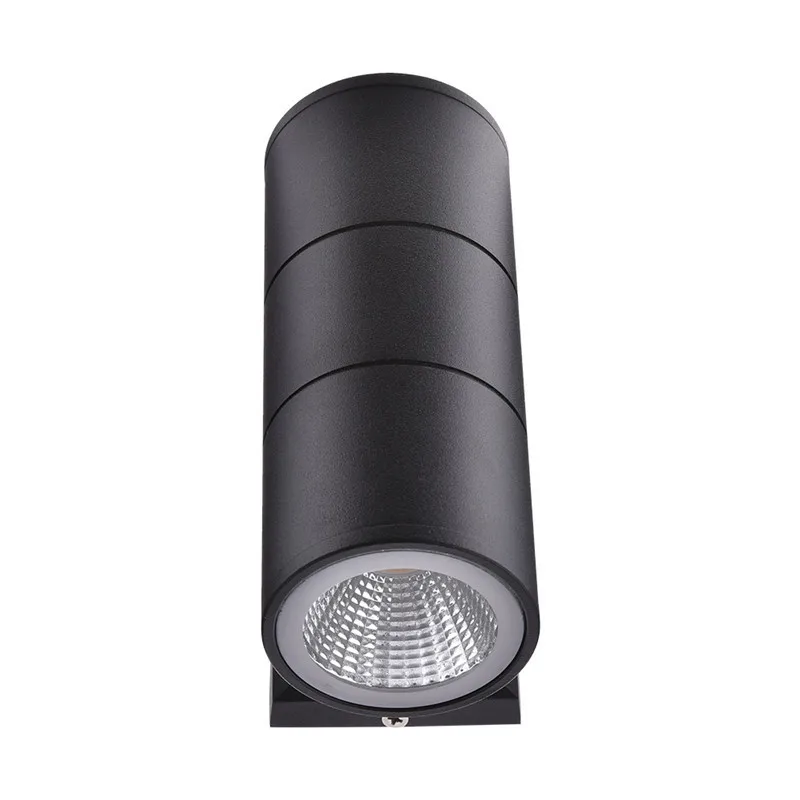 COB светодиодный наружный настенный светильник с двойной головкой цилиндрическое водонепроницаемое алюминиевое приспособление для наружного светильник