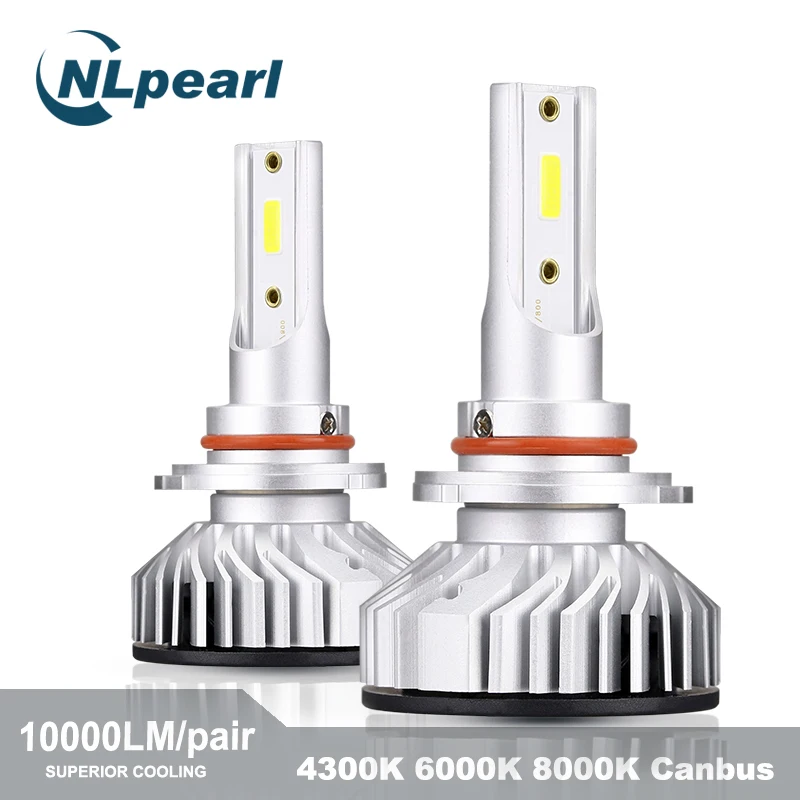 

NLpearl 2x Mini 6000K 9005 HB3 Led Headlight Bulbs Canbus H4 H7 LED 4300K 8000K H1 H3 H8 H9 H11 9006 HB4 10000LM Auto Fog Light