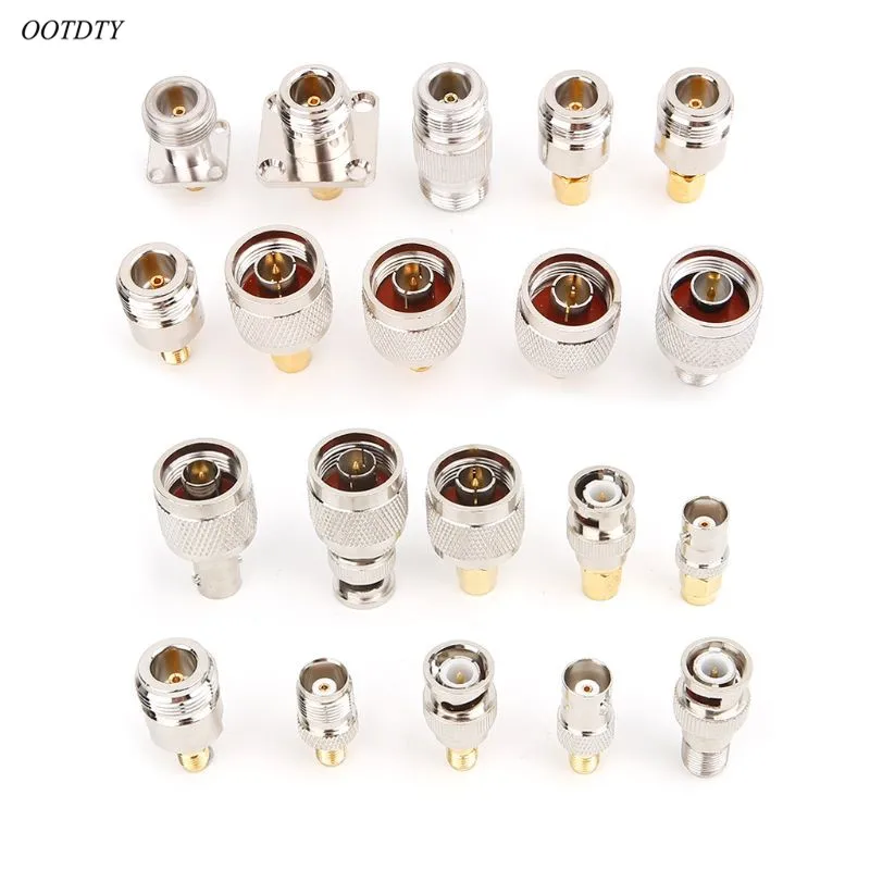

OOTDTY 20pcs N Type BNC TNC SMA RF Connector Adapter Kit Test Converter